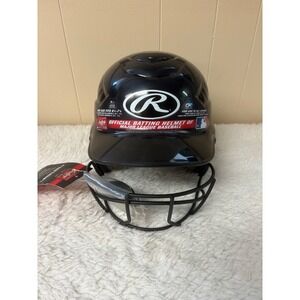 Rawlings RCFH MLB Official Batting Helmet with Face Guard Black Size 6.5-7.5